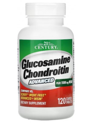 Хондропротекторы 21st Century Glucosamine Chondroitin Advanced (120 таб.)