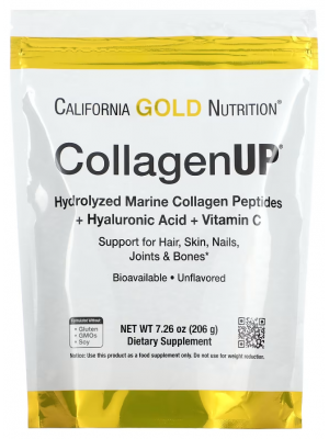 Коллаген California Gold Nutrition CollagenUP Hydrolyzed Marine Collagen Peptides (206 гр.)