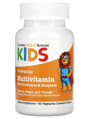 Мультивитамины California Gold Nutrition Kids Chewables Multivitamin (60 табл.)
