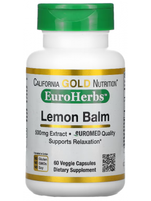 Биологически активные добавки California Gold Nutrition Lemon Balm (60 капс.)