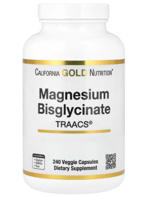 Минералы California Gold Nutrition Magnesium Bisglycinate TRAACS (240 капс.)