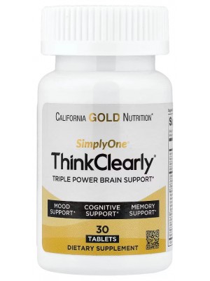 Мультивитамины California Gold Nutrition SimplyOne Think Clearly (30 таб.)
