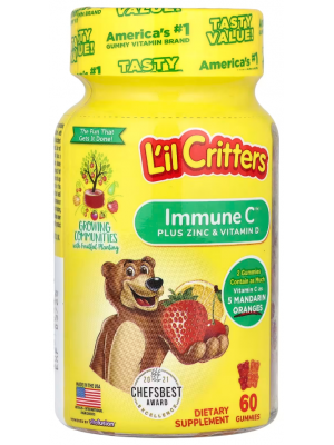 Мультивитамины L'il Critters Gummy Immune C Plus Zinc & Vitamin D (60 gamm.)