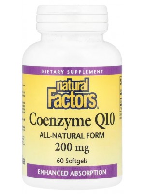Біологічно активні добавки Natural Factors Coenzyme Q10 200 mg (60 софт.)