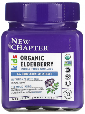 Мультивитамины New Chapter Kids Organic Elderberry (30 gum.)