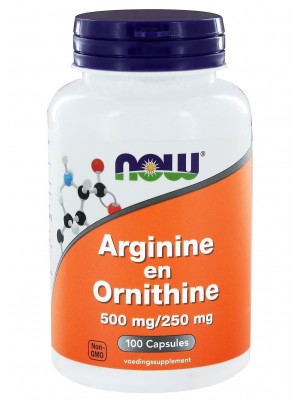 NOW Arginine + Ornithine  (100 капс.)