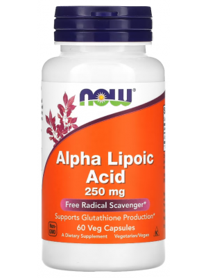 Отдельные аминокислоты NOW Alpha Lipoic Acid 250 mg (60 капс.)