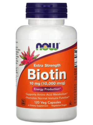 Отдельные витамины NOW Biotin 10000 mcg (120 капс.)