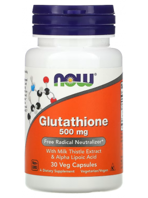 Отдельные аминокислоты NOW Glutathione 500mg (30 капс.)