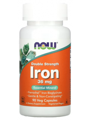 Минералы NOW Iron 36 mg (90 капс.)