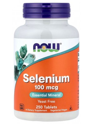 Вітаміни та мінерали NOW Selenium 100 mcg (250 таб.)