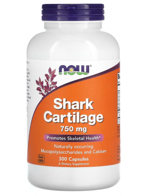 Хондропротекторы NOW Shark Cartilage 750 mg (300 капс.)