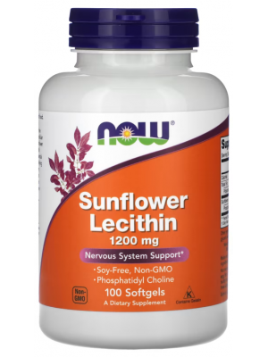 Лецитин NOW Sunflower Lecithin 1200 mg (100 капс.)