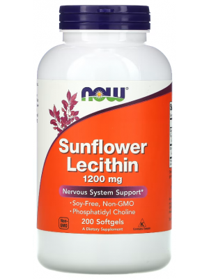 Биологически активные добавки NOW Sunflower Lecithin 1200 mg (200 капс.)