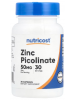 Минералы Nutricost Zink Picolinate 50 mg (30 капс.)