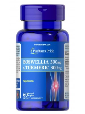 Биологически активные добавки Puritan's Pride Boswellia 300 mg &Turmeric Root 300mg (60 табл.)