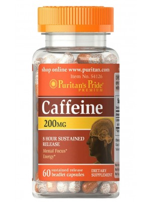 Кофеин Puritan's Pride Caffeine 200 mg (60 капс.)