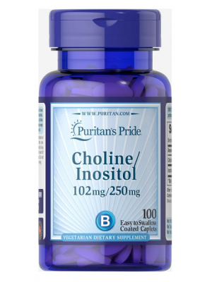 Puritan's Pride Choline Inositol 102mg.\250 mg. (100 табл.)