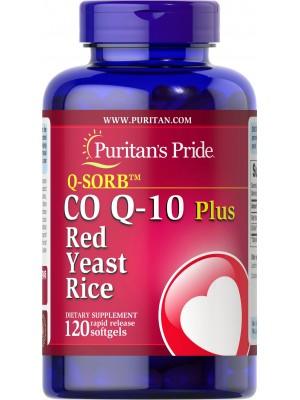 Биологически активные добавки Puritan's Pride CO Q-10 Plus Red Yeast Rice (120 софт.)
