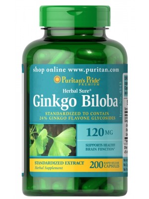 Биологически активные добавки Puritan's Pride Ginkgo Biloba 120mg (200 капс.)