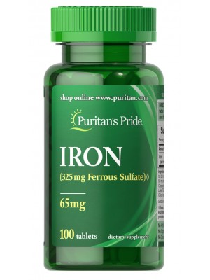 Puritan's Pride Iron 65mg (100 таб.)