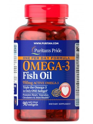 Омега жирные кислоты Puritan's Pride Omega-3 One Per Day Formula (90 капс.)