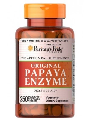 Пробиотики и ферменты Puritan's Pride Papaya Enzyme (250 капс.)