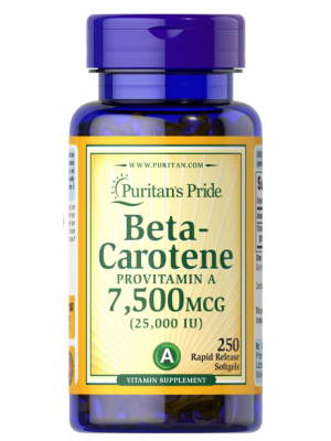 Отдельные витамины Puritan's Pride Beta Carotene Provitamin A 7,500 mcg (100 капс.)