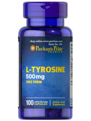 Отдельные аминокислоты Puritan's Pride L-Tyrosine 500 mg (100 капс.)