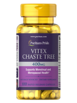 Женское здоровье Puritan's Pride Vitex Chaste Tree 400 mg. (100 капс.)
