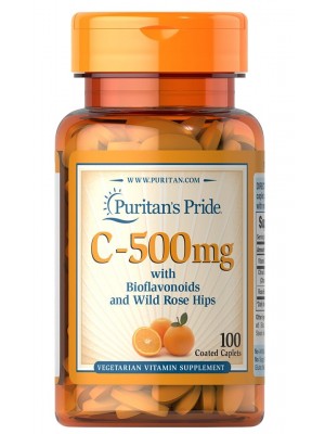 Puritan's Pride Vitamin C-500 mg with Bioflavonoids and Rose Hips (100 таб.)