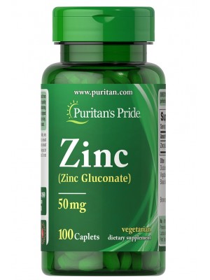 Puritan's Pride Zink Gluconate 50 mg (100 таб.)