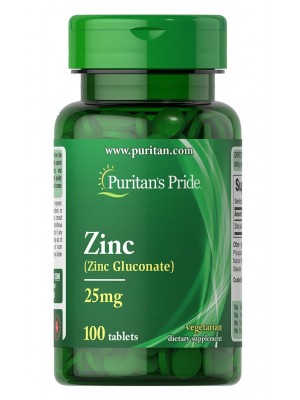Puritan's Pride Zink Gluconate 25 mg (100 таб.)