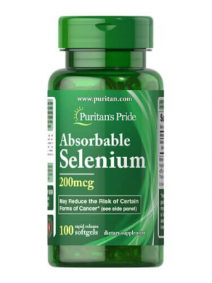 Минералы Puritan's Pride Absorbable Selenium 200 mcg (100 капс.)