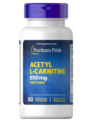 L - карнитин Puritan's Pride Acetyl L-Carnitine 500 mg (60 капс.)