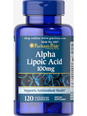 Puritan's Pride Alpha Lipoic Acid 100 mg (120 капс.) Альфа липолевая кислота (ALA) Puritan's Pride Alpha Lipoic Acid 100 mg (120 капс.)