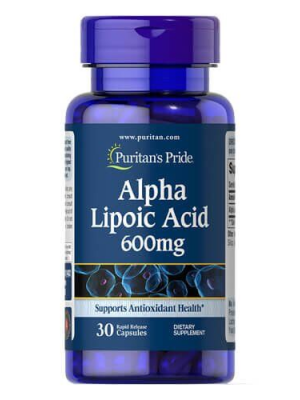 Альфа липолевая кислота (ALA) Puritan's Pride Alpha Lipoic Acid 600mg (30 капс.)