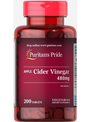 Puritan's Pride Apple Cider Vinegar 480mg per serving  (200 таб.)