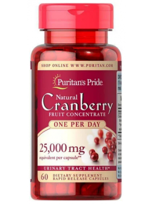 Puritan's Pride Cranberry Fruit Concentrate 25000mg (60 таб.)