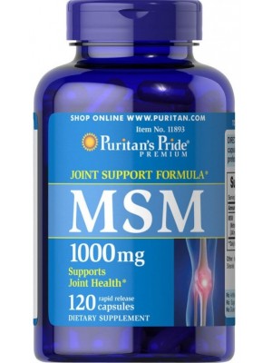 Метилсульфонилметан (MSM) Puritan's Pride MSM 1000 mg (120 капс.)