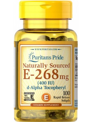 Puritan's Pride Naturally Sousced E-268 mg (50 капс.)