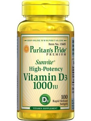 Puritan's Pride Vitamin D3 1000 (100 капс.)