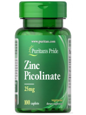 Puritan's Pride Zink Picolinate 25 mg (100 таб.)