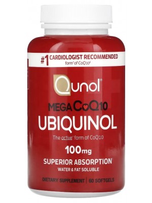 Qunol Mega COQ10 Ubiquinol 100 mg (60 софт.)
