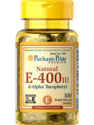 Отдельные витамины Puritan's Pride Vitamin E-180 mg (400 IU) (100 софт.)