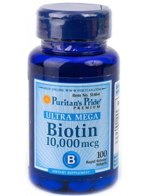 Биотин Puritan's Pride Biotin 10000 mcg (100 капс.)