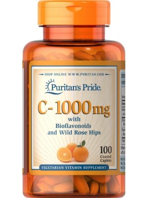 Puritan's Pride Vitamin C-1000 mg with Bioflavonoids and Rose Hips (100 таб.)