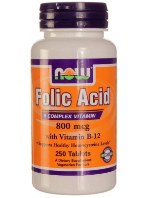 Отдельные витамины NOW Folic Acid (250 таб.)