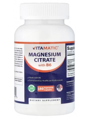 Минералы Vitamatic Magnesium Citrate with B6 (180 капс.)