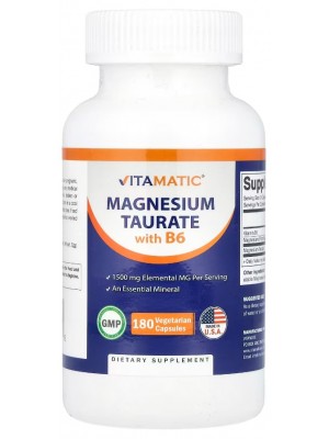 Минералы Vitamatic Magnesium Taurate with B6 (180 капс.)